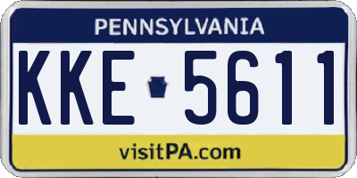 PA license plate KKE5611