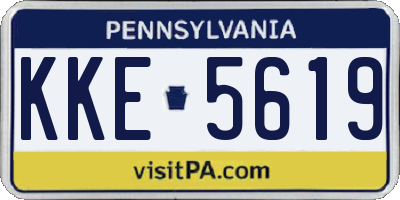 PA license plate KKE5619