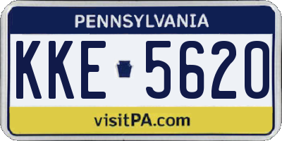 PA license plate KKE5620