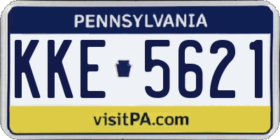 PA license plate KKE5621