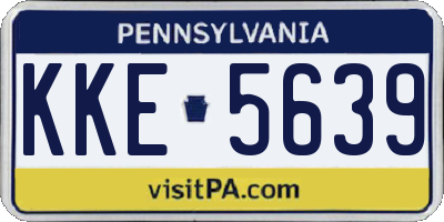 PA license plate KKE5639