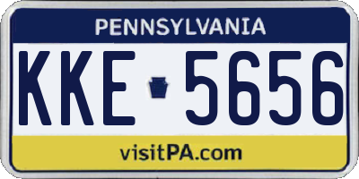 PA license plate KKE5656