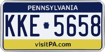PA license plate KKE5658
