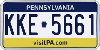 PA license plate KKE5661