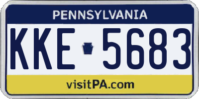 PA license plate KKE5683