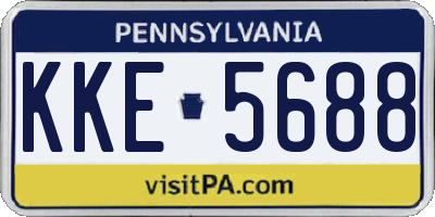 PA license plate KKE5688