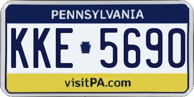 PA license plate KKE5690