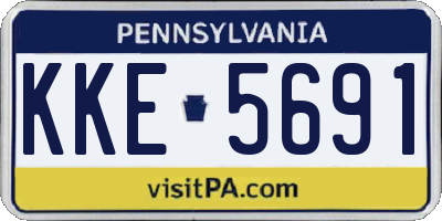 PA license plate KKE5691