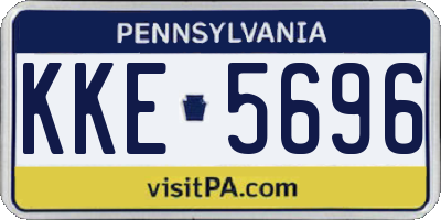 PA license plate KKE5696