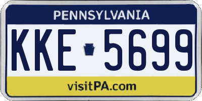 PA license plate KKE5699