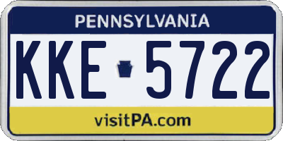 PA license plate KKE5722