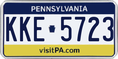PA license plate KKE5723