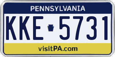 PA license plate KKE5731