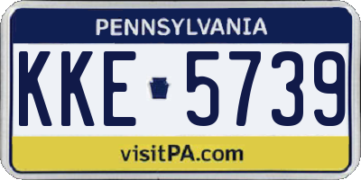 PA license plate KKE5739