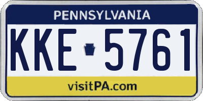 PA license plate KKE5761