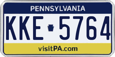PA license plate KKE5764