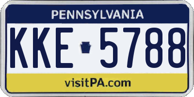 PA license plate KKE5788
