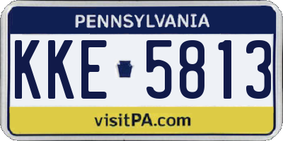 PA license plate KKE5813