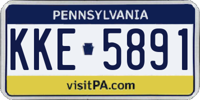 PA license plate KKE5891