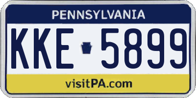 PA license plate KKE5899