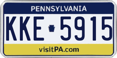 PA license plate KKE5915
