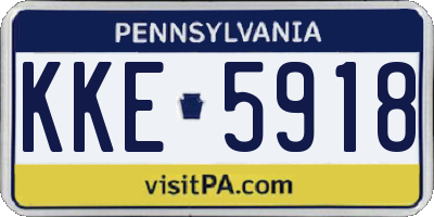 PA license plate KKE5918