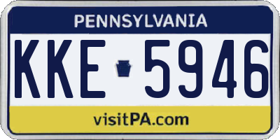 PA license plate KKE5946