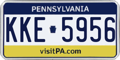 PA license plate KKE5956