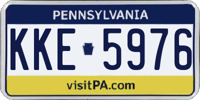 PA license plate KKE5976