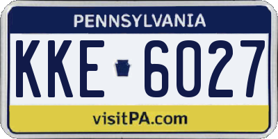 PA license plate KKE6027