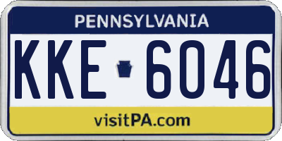 PA license plate KKE6046