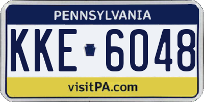 PA license plate KKE6048