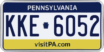 PA license plate KKE6052