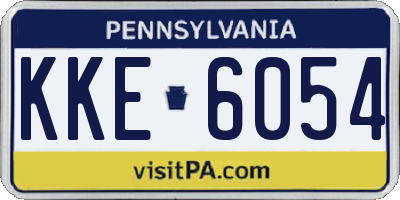 PA license plate KKE6054
