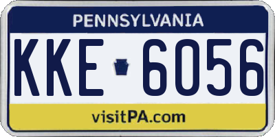PA license plate KKE6056