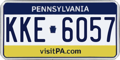PA license plate KKE6057