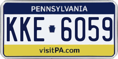 PA license plate KKE6059