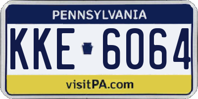 PA license plate KKE6064
