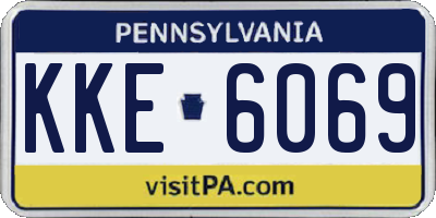 PA license plate KKE6069