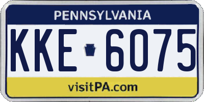 PA license plate KKE6075