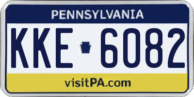 PA license plate KKE6082