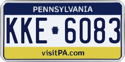 PA license plate KKE6083