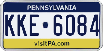 PA license plate KKE6084