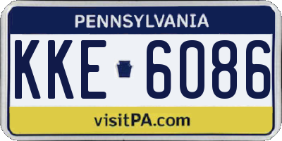 PA license plate KKE6086
