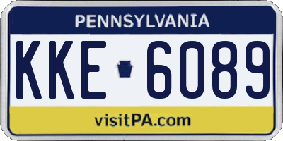 PA license plate KKE6089