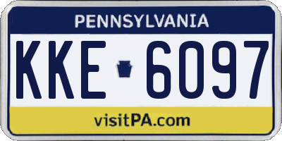PA license plate KKE6097