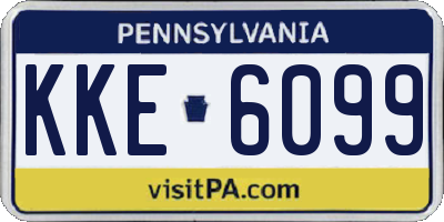 PA license plate KKE6099