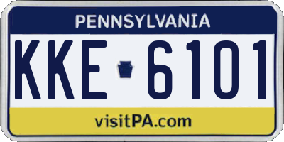 PA license plate KKE6101