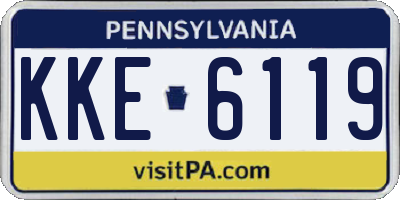 PA license plate KKE6119