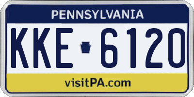 PA license plate KKE6120